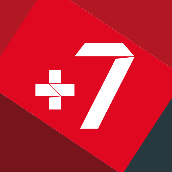 Вторая версия логотипа салонов связи +7